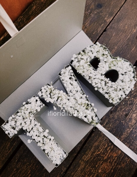 Scatola con gypsophila