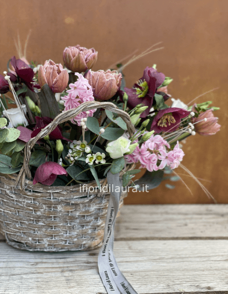 Cestino con fiori di Stagione